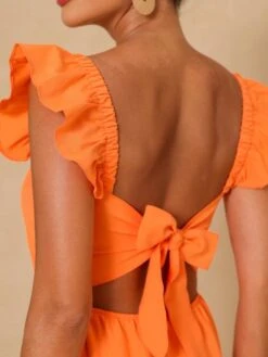 Pastoral Style Backless High Waist Dress -Women's Clothing Shop P 20230720120132958 642