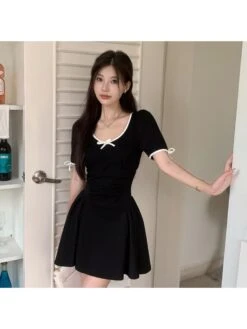 Women's Casual Patchwork Pure Color Dress -Women's Clothing Shop P 20230724184930993 974