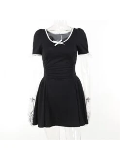 Women's Casual Patchwork Pure Color Dress -Women's Clothing Shop P 20230724184933328 429