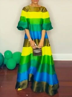 Women's Casual Striped Printing Dress