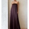 Brown Patchwork Slim Long Sleeveless Dress -Women's Clothing Shop P 20230728110944752 684