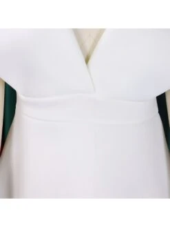 Magenta Pink Backless Deep V Ruffled Sleeve Banquet Dress -Women's Clothing Shop P 20230728192141653 705