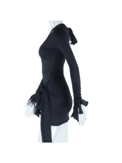 Women's Sexy Hollowed Out Lace Up Solid Dress -Women's Clothing Shop P 20230802131650251 232