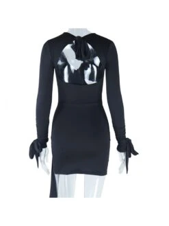 Women's Sexy Hollowed Out Lace Up Solid Dress -Women's Clothing Shop P 20230802131652730 889