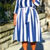 Summer New Plus Size Striped Dress -Women's Clothing Shop P 20230808170309726 982