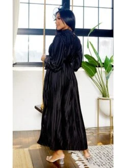 Plissé Pleated Solid Color Air Temperament Dress -Women's Clothing Shop P 20230821165747605 346