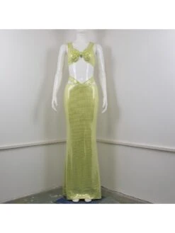 Sparkly Strappy Crop Top Sexy Belly Baring Fishtail Maxi Dress Set 14 Sparkly Strappy Crop Top Sexy Belly Baring Fishtail Maxi Dress Set -Women's Clothing Shop P 20230830161120845 830