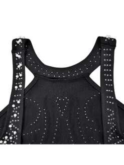 Plunge Neck Open Back Sequin Solid Color Dress -Women's Clothing Shop P 20230902184630940 616