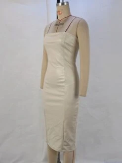 Sexy Solid Color Wrap Hip Dress -Women's Clothing Shop P 20230906180920816 212