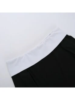 Off-shoulder Colorblock Patchwork Long Sleeve Dress -Women's Clothing Shop P 20230913130330404 627