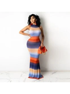 Floral Sleeveless Wrap Hip Dress