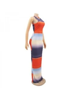 Floral Sleeveless Wrap Hip Dress -Women's Clothing Shop P 20230914181625859 758