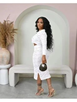 Wrap Hip Knitted Crochet Long Sleeve Short Top Dress Suit 5 Wrap Hip Knitted Crochet Long Sleeve Short Top Dress Suit -Women's Clothing Shop P 20230915132119085 351