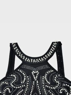 Hotfix Rhinestones High Rise Bodycon Maxi Dress -Women's Clothing Shop P 20231110171120583 291