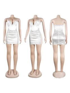 See Through Embellished Strapless Mini Dress -Women's Clothing Shop P 20231121095751343 973