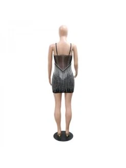 Patchwork Spaghetti Straps A-line Dress -Women's Clothing Shop P 20231123125341427 309