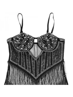 Patchwork Spaghetti Straps A-line Dress -Women's Clothing Shop P 20231123125343739 860