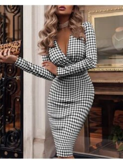 Print Mid-rise Low-cut Midi Dress