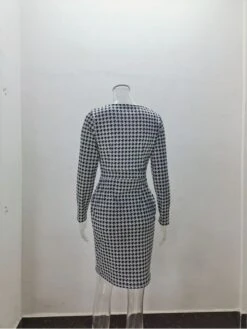 Print Mid-rise Low-cut Midi Dress -Women's Clothing Shop P 20231128111228360 722