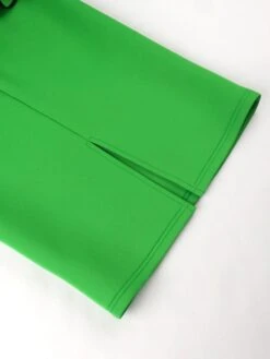 Christmas Ruffle Patchwork Stand Collar Dress -Women's Clothing Shop P 20231201165934809 486