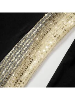 Sequin Patchwork Off Shoulder Fitted Midi Dress -Women's Clothing Shop P 20231208212136392 937