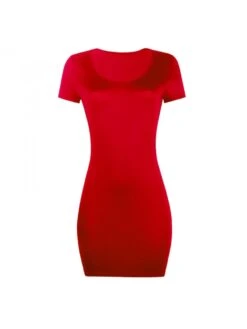 Patchwork Mid-rise Skinny Short Sleeve Dress -Women's Clothing Shop P 20231218133354530 471