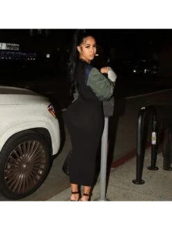 Ruched Colorblock Cargo Long Sleeve Dress -Women's Clothing Shop P 20231220150729693 174