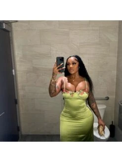 Floral Patchwork Lace Sleeveless Maxi Dress -Women's Clothing Shop P 20231221163548801 455