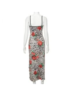 Leopard Floral Printed Sleeveless Maxi Dress -Women's Clothing Shop P 20231226181621351 962