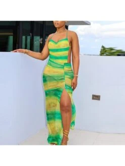 See Through Tie-wrap Lace-Up Backless Maxi Dress -Women's Clothing Shop P 20240123113813325 269