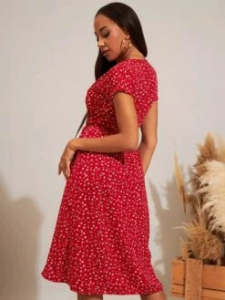 Lace Up High Rise Bodycon Short Sleeve Dress -Women's Clothing Shop P 20240219144511749 149