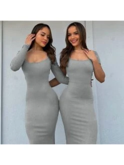 Lace Up U Neck Backless Short Sleeve Maxi Dress -Women's Clothing Shop P 20240221165518863 778