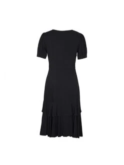 Patchwork Ruffle Fitted Short Sleeve Dress -Women's Clothing Shop P 20240315110601034 180