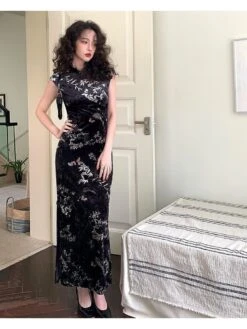 Crew Neck Short Sleeve High Rise Maxi Dress