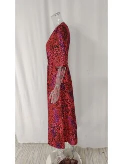 Print V Neck High Rise Dress -Women's Clothing Shop P 20240402154006723 483