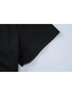 Hollow Out Mid-rise Fitted Short Sleeve Dress -Women's Clothing Shop P 20240408140536282 835