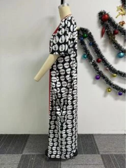 Colorblock Loose Short Sleeve Maxi Dress -Women's Clothing Shop P 20240411100419836 530