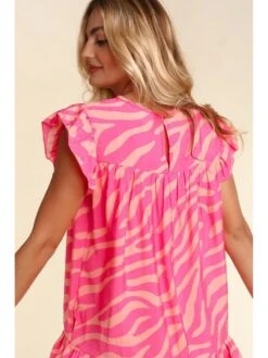 Print Ruffle Slit Pocket Dress -Women's Clothing Shop P 20240412111503590 379