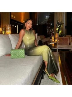 Gradient Colorblock Backless Maxi Dress -Women's Clothing Shop P 20240412112037093 530