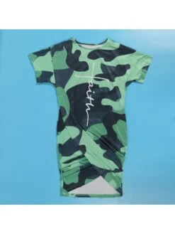 Patchwork High Rise Loose Short Sleeve Dress -Women's Clothing Shop P 20240417111010159 457