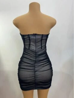 Ruched Fitted Strapless Mini Dress -Women's Clothing Shop P 20240418142510203 170