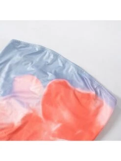 Colorblock Flower Strapless Maxi Dress -Women's Clothing Shop P 20240419115516937 554