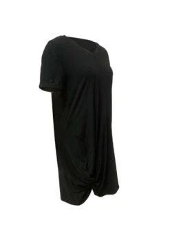 Ruched V Neck Loose Short Sleeve Dress -Women's Clothing Shop P 20240423141012495 581