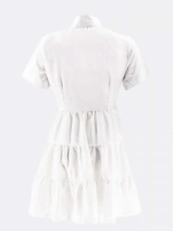 Ruched Mid-rise A-line Short Sleeve Dress -Women's Clothing Shop P 20240423151017313 710