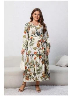 Lace Up Mid-rise Fitted Long Sleeves Dress