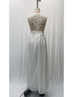 Solid Color Chiffon Fitted Short Sleeve Dress -Women's Clothing Shop P 20240506175014378 825