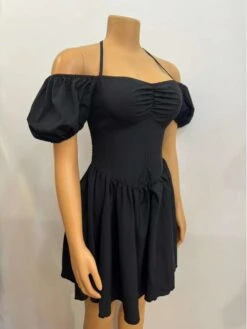 Off Shoulder Halter Backless Mini Dress -Women's Clothing Shop P 20240510152007684 750