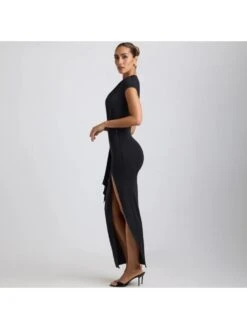 Solid Color Bodycon Short Sleeve Dress -Women's Clothing Shop P 20240513151525200 165