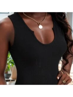 U Neck Bodycon Sleeveless Mini Dress -Women's Clothing Shop P 20240514164011496 396