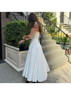 Ruched Halter Deep V Neck Backless Dress -Women's Clothing Shop P 20240515160008601 169